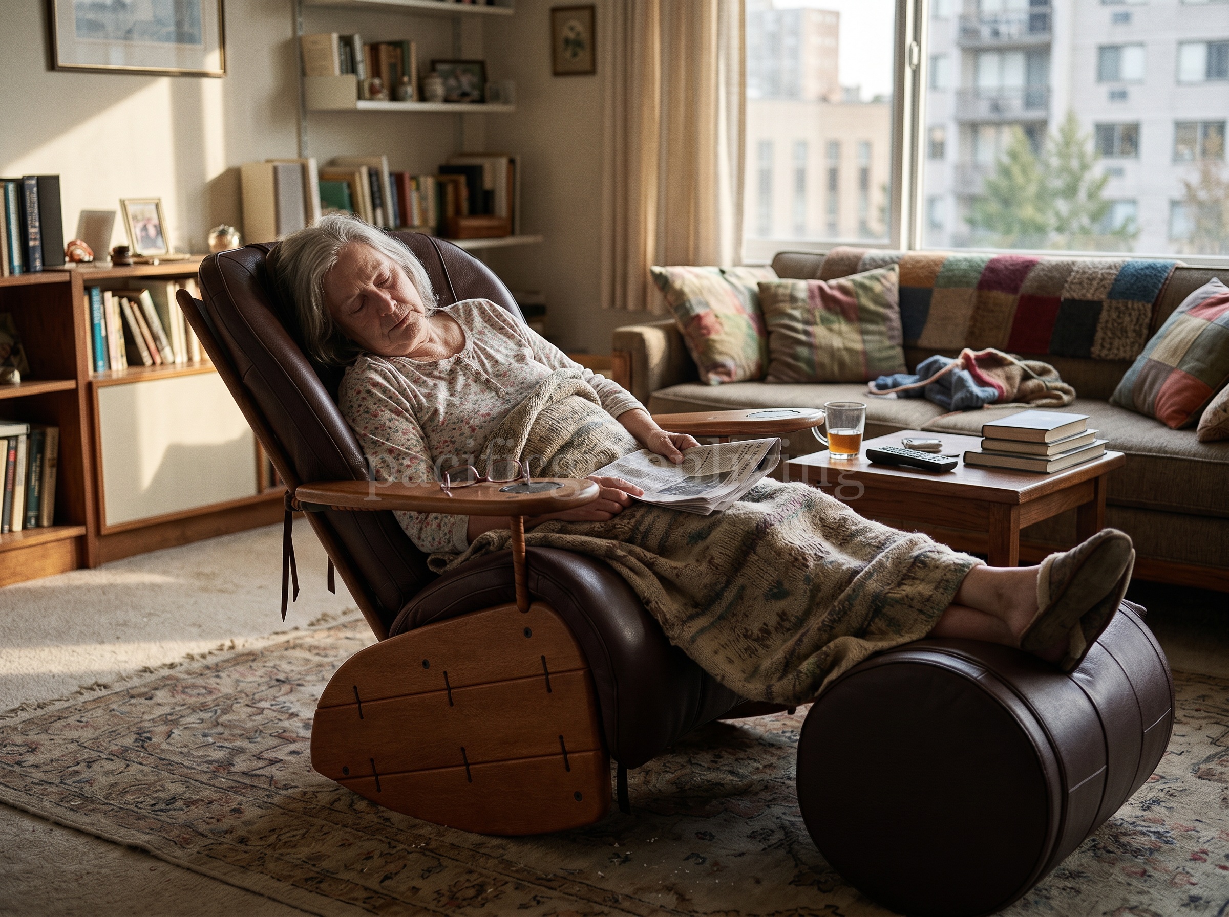 Pacific Green Havana Armchair afternoon nap scene
