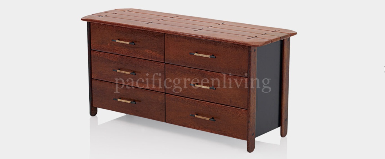 Six Drawer Universal Unit for Pacific Green tea room furniture scheme