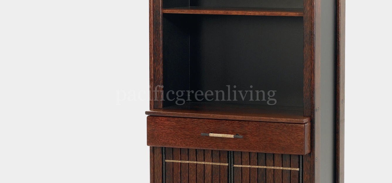 Two Door Open Wall Unit for Pacific Green tea room furniture scheme