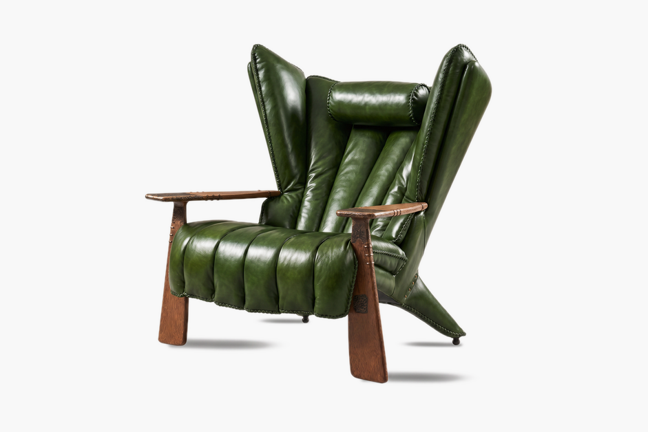 Verite Armchair deep green leather variant
